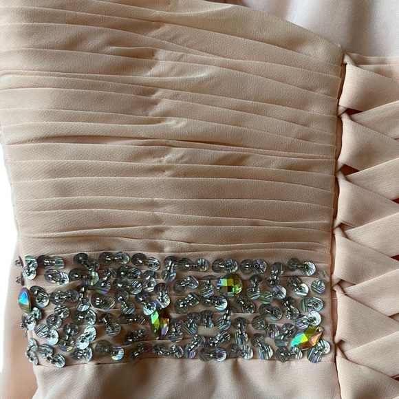 Drapery flowy bridesmaid Dress, size 10 - Picture 6 of 7